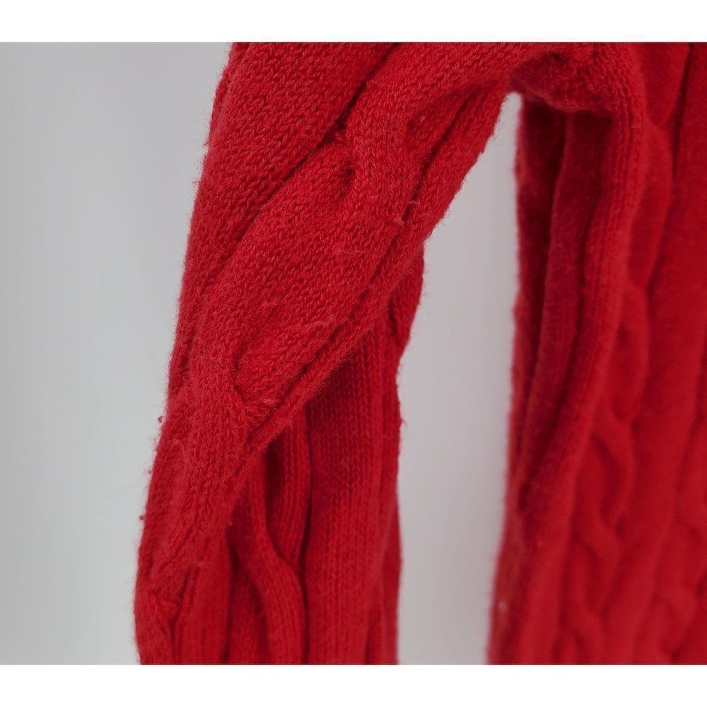 Izod C Flex Women's Sweater Cable Knit V Neck Red Size Small - Picture 6 of 9